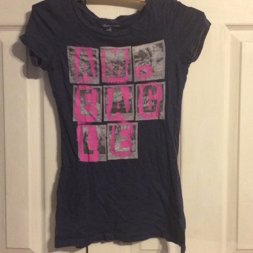 American eagle navy blue shirt